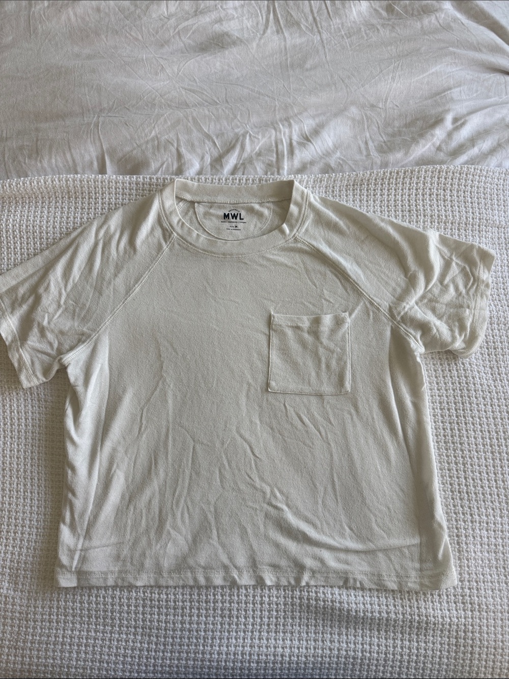 Madewell Cream Short Sleeve Pocket Tee